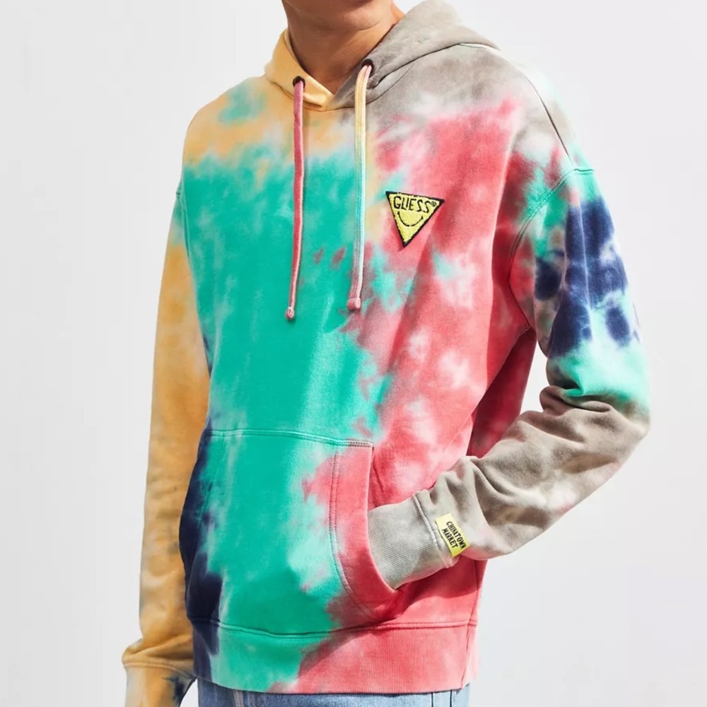 🔥 Guess x Chinatown Market x J Balvin Smiley Hoodie Medium